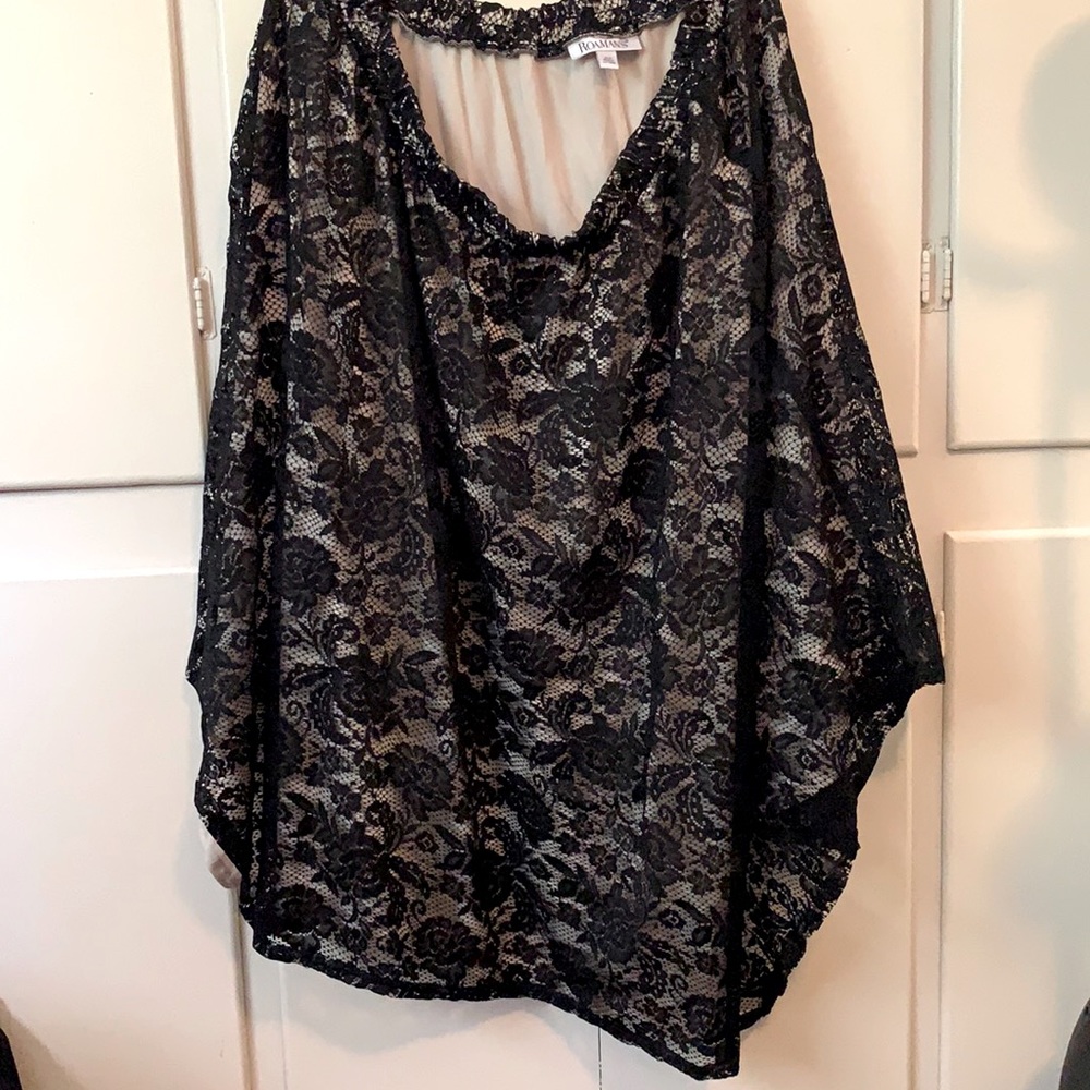 Maxi black lace skirt